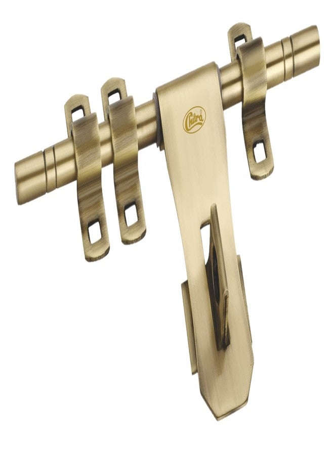 Chitra Jazz Series Stainless Steel Heavy Aldrop for Single and Double Door for Home/Office Door (8 Inch, Antique Brass) - Image 1